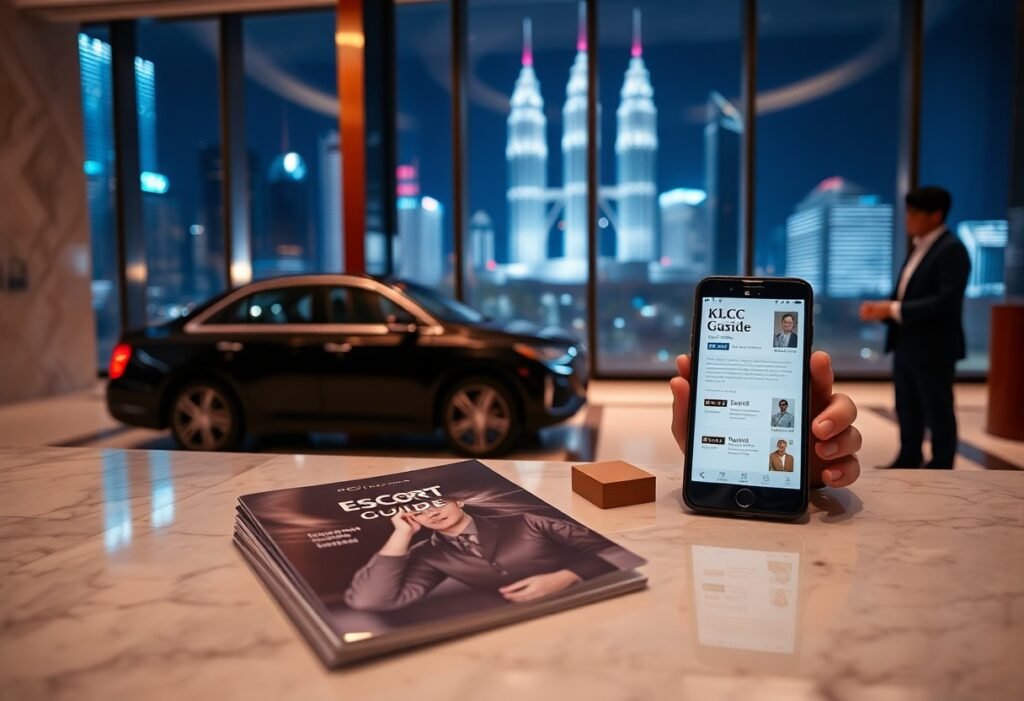 Kuala Lumpur skyline view from luxury suite with car and escort guide.